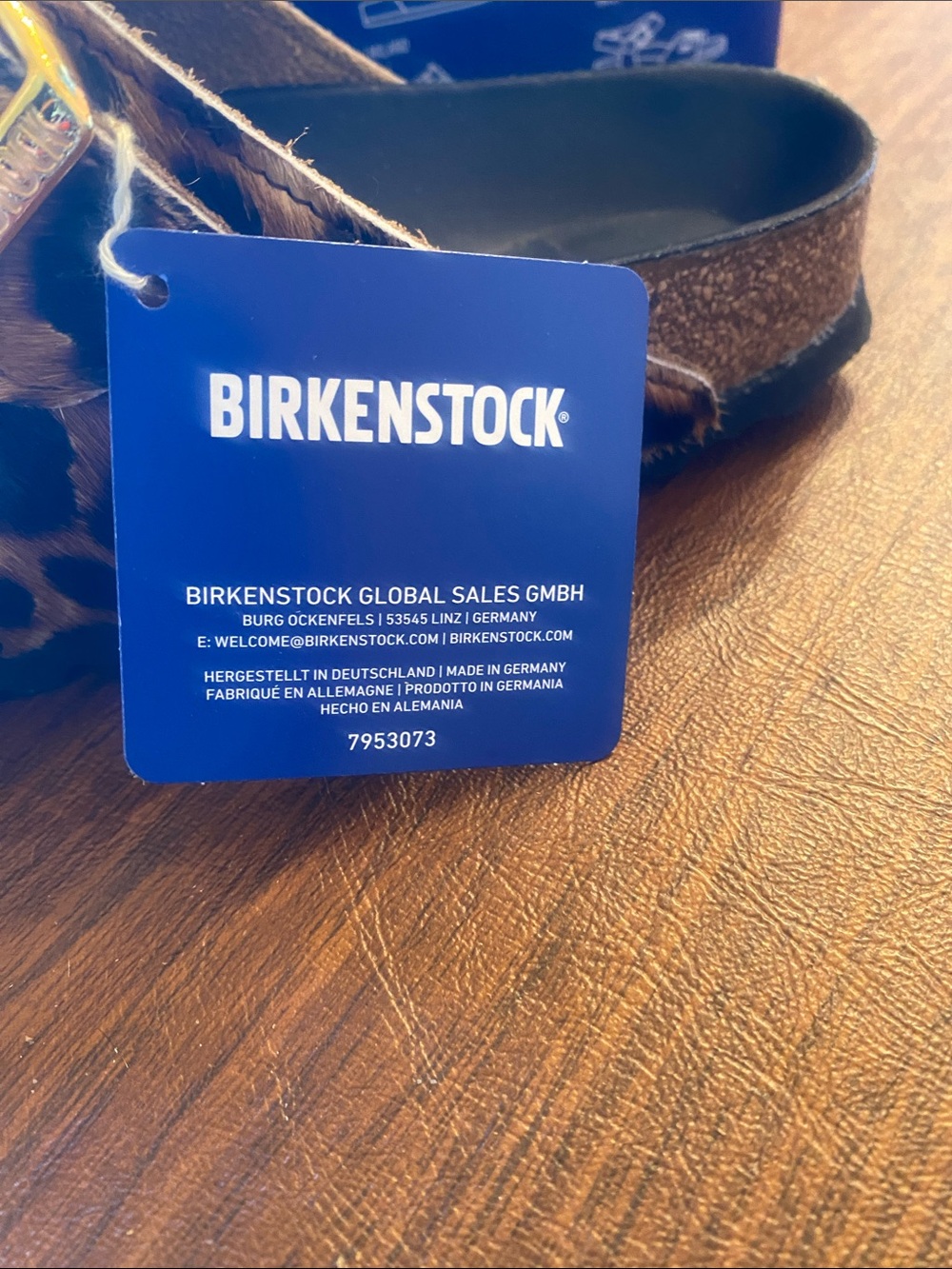 Birkenstock Women’s Arizona Leopard calf hair/Black and tan - Picture 2 of 6